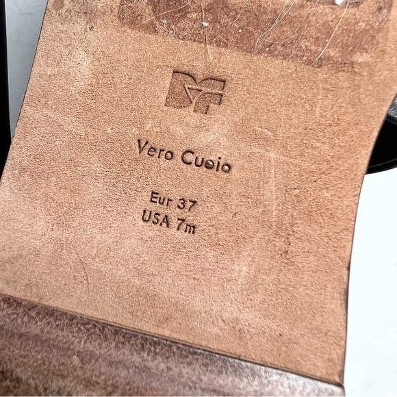 DVF Barrett Single-Band Sandal Leather Slides Slip On Black Sandals Shoes - Picture 8 of 9